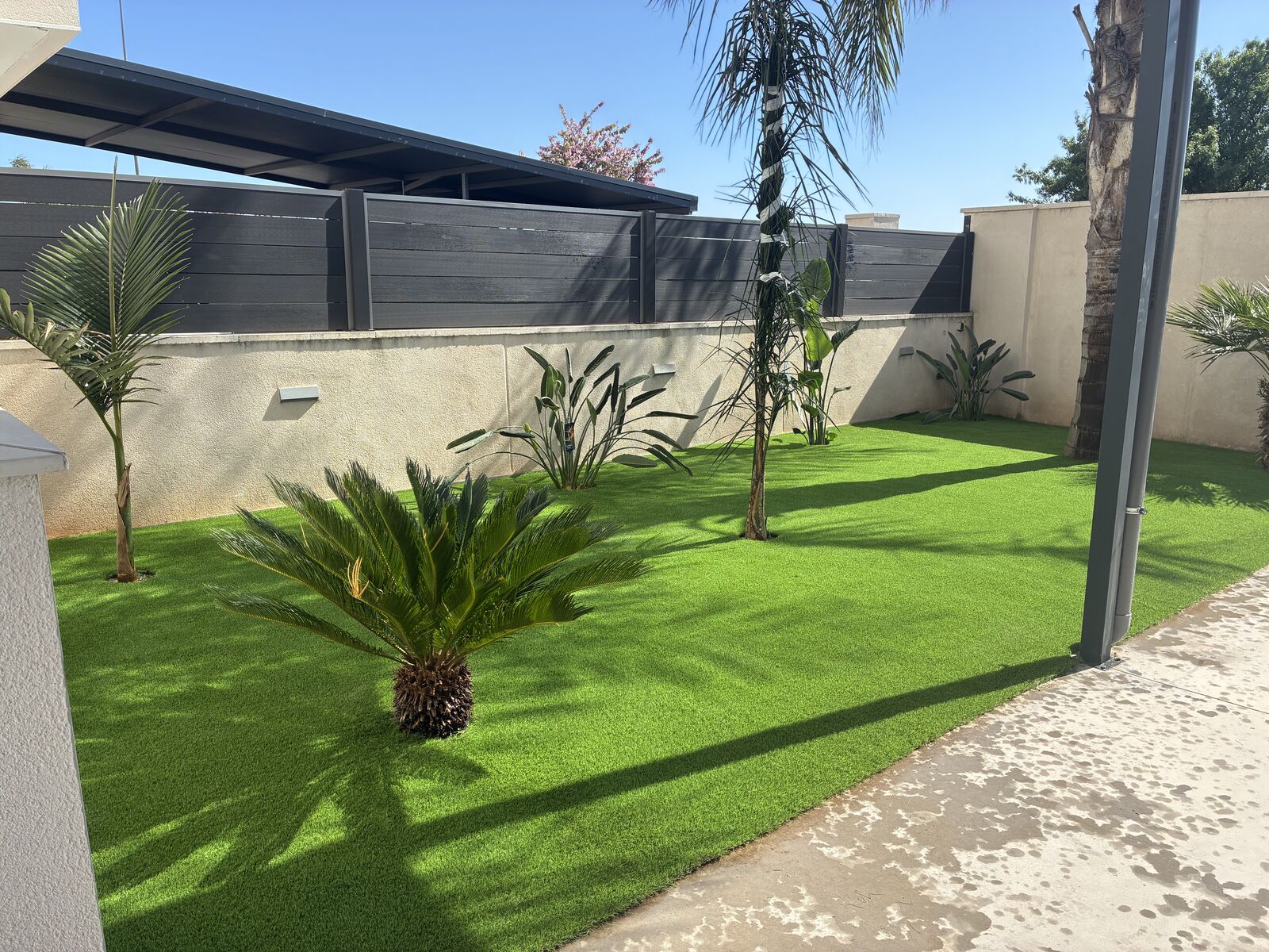 Zona de piscina renovada